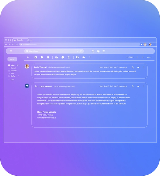 rispondi alle email